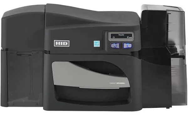  Fargo Двусторонний принтер для удостоверений личности DTC4500e с кодировщиком магнитной полосы ISO и запирающими...