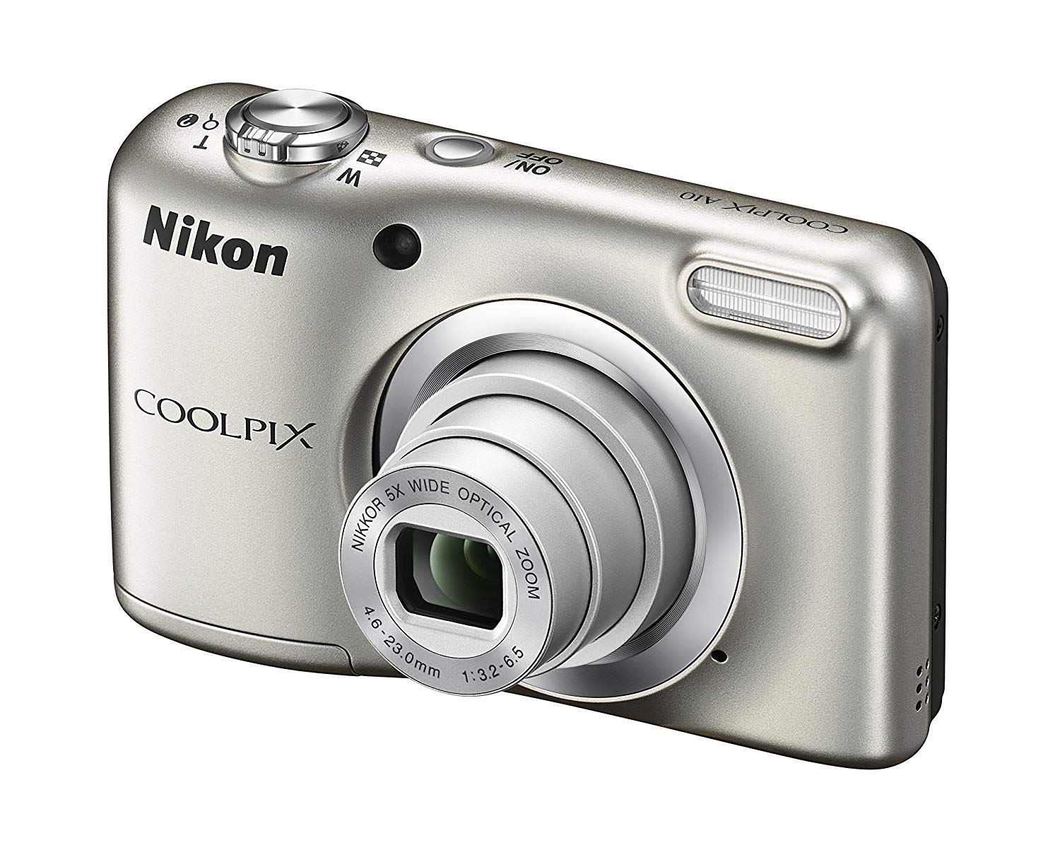 Nikon Цифровая камера  COOLPIX A10 16.1MP 5x Zoom NIKKOR со стеклянной линзой - Серебристый Восстановленное